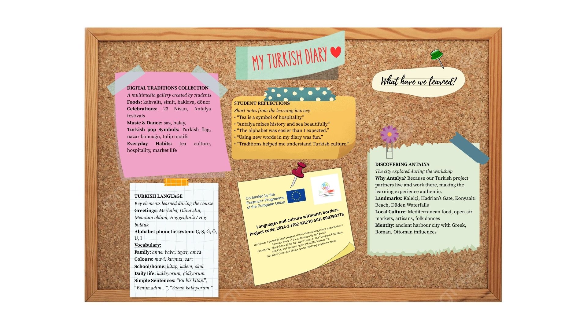 My Turkish Diary created by a student